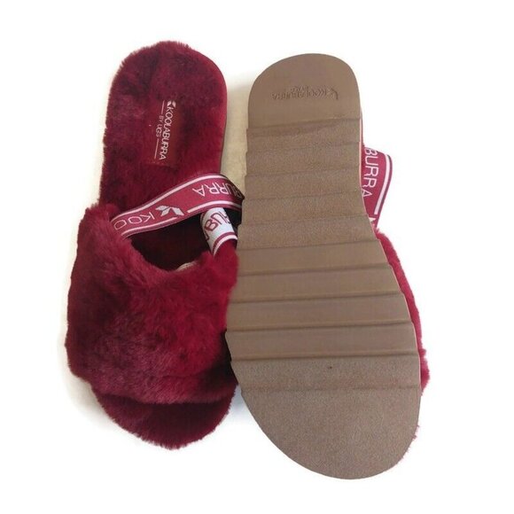 Koolaburra By UGG Fuzz'n II Slide Slipper Womens Size 7 Sandal Rose Red 1116914 - Picture 7 of 8